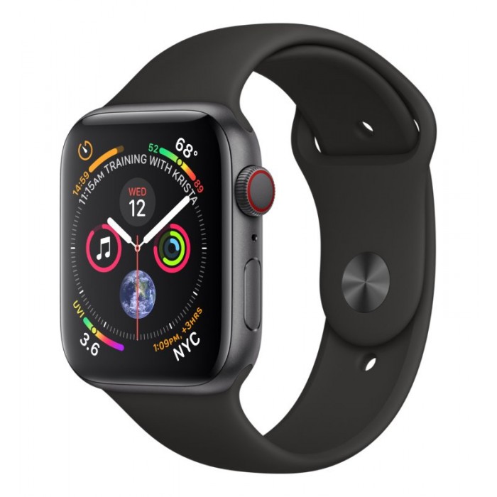 Apple Watch S4 44mm Cell Gris/Sport Negra (MTVU2TY/A)