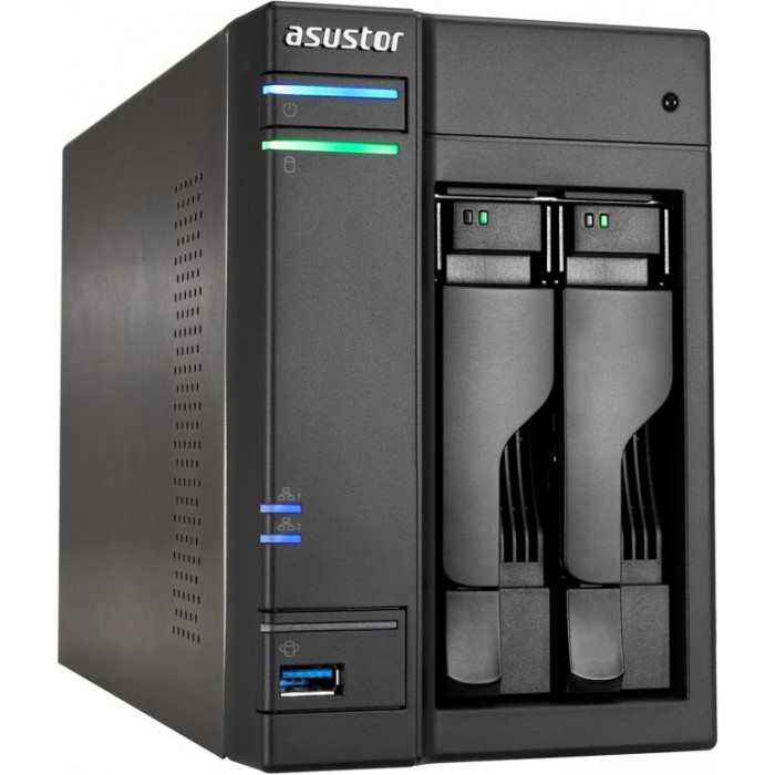 NAS Asustor 2Sata2/3 2.5"/3.5" 3USB3 HDMI (AS6102T)