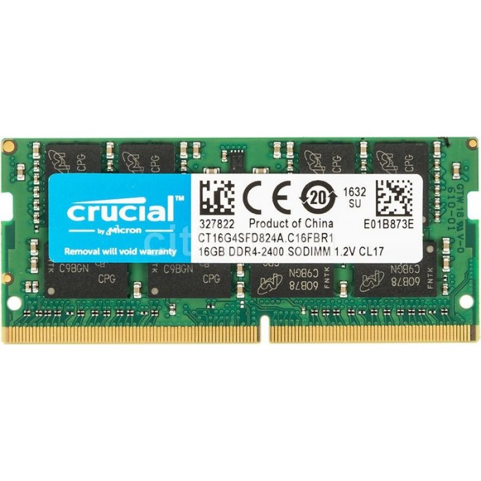 Memory module CRUCIAL DDR4 16Gb 2400Mhz SODIMM (CT16G4SFD824A)