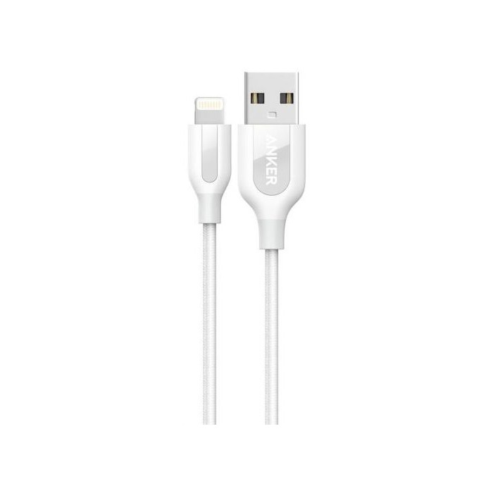 Cable ANKER USB-Lightning 90cm Blanco+Estuche (A8121W)