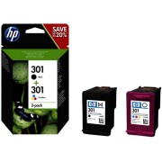Ink Cartridge HP 301 2-Pack Tricolor/Black (N9J72AE)