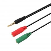 Cable AISENS Adaptador audio jack3.5/M-H (A128-0354)
