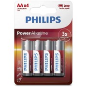 Batteries PHILIPS Alcalina AA 1.5V Pack x4 (LR6P4B/05)