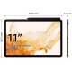 Tablet Samsung Tab S8 11" 8Gb 256Gb Grey (SM-X706BZABE)