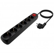 Power strip AISENS 6Tomas with switch 1.4m black (A154-0536)