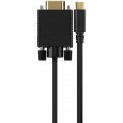 Cable AISENS Usb-C/M a VGA/H 0.8m Negro (A109-0692)