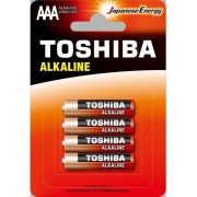 Pack 4 Toshiba AAA Alkaline Batteries LR03 (594922 BL4)