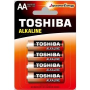 Pack 4 Toshiba AA Alkaline Batteries LR6 1.5V (594908 BL4)