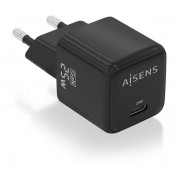 USB wall charger AISENS GaN 25W USB-C (ASCH-25W1P013-BK)