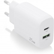 USB wall charger AISENS USB-C USB-A 25W White (A110-0758)