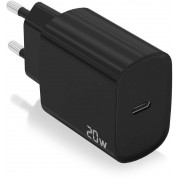 USB wall charger AISENS 1xUSB-C 20W Black (A110-0753)