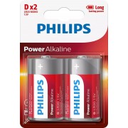 Pack 2 Batteries Philips D/LR20 alkaline 1.5V (LR20P2B/10)