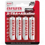 Pack 4 Batteries Aiwa AAA LR03 alkaline 1.5V(AB-AAALR03/4)
