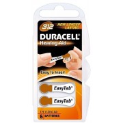 6 Pack Duracell Hearing Aid Batteries 1.6V (DA312)